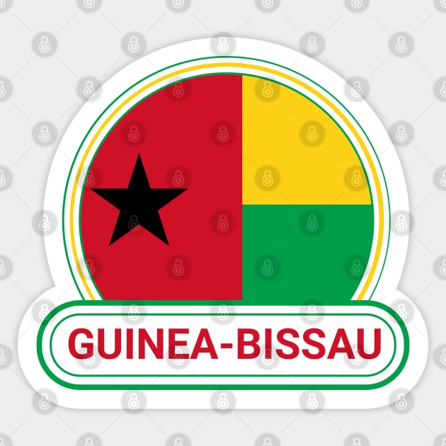Guinea-Bissau Country Badge - Guinea-Bissau Flag Sticker by Yesteeyear
